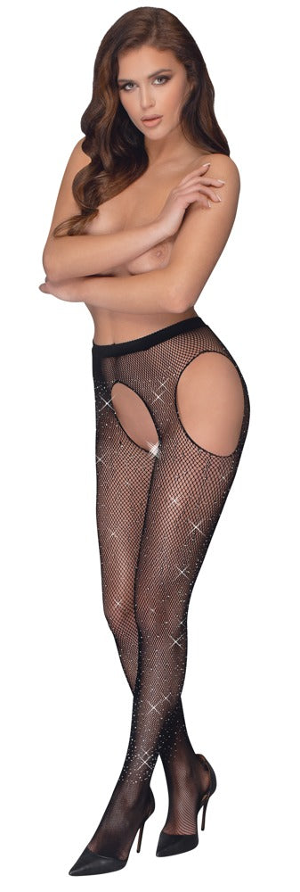 Sex Tights S-L Cottelli Legwear - Mallas de Malla con Purpurina