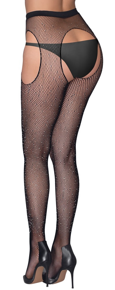 Sex Tights S-L Cottelli Legwear - Mallas de Malla con Purpurina
