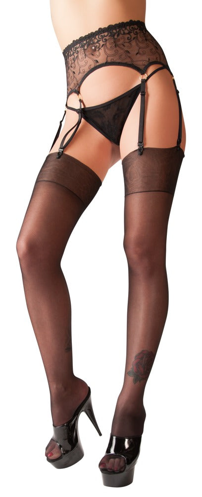 Stockings 4 Cottelli Legwear - Medias de Tirantes con Pie Preformado