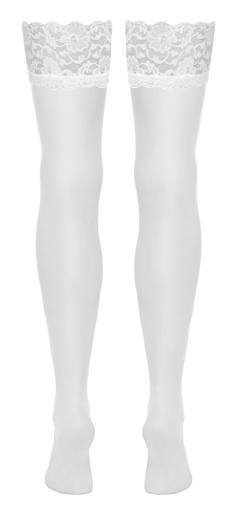 Medias Blancas Cottelli Legwear - Encaje Elástico M
