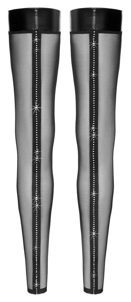 Noir Thigh-highs S - Medias Overknee Transparentes con Efecto Powerwet