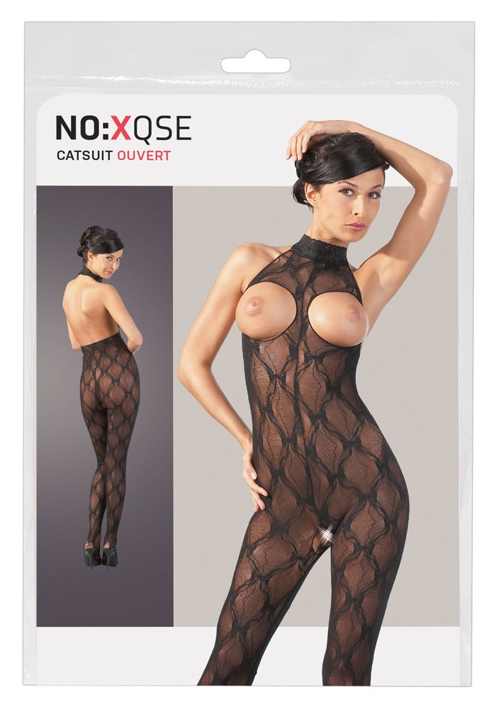Catsuit Open Bust No:Xqse Negro - Body Entero con Aberturas S-L