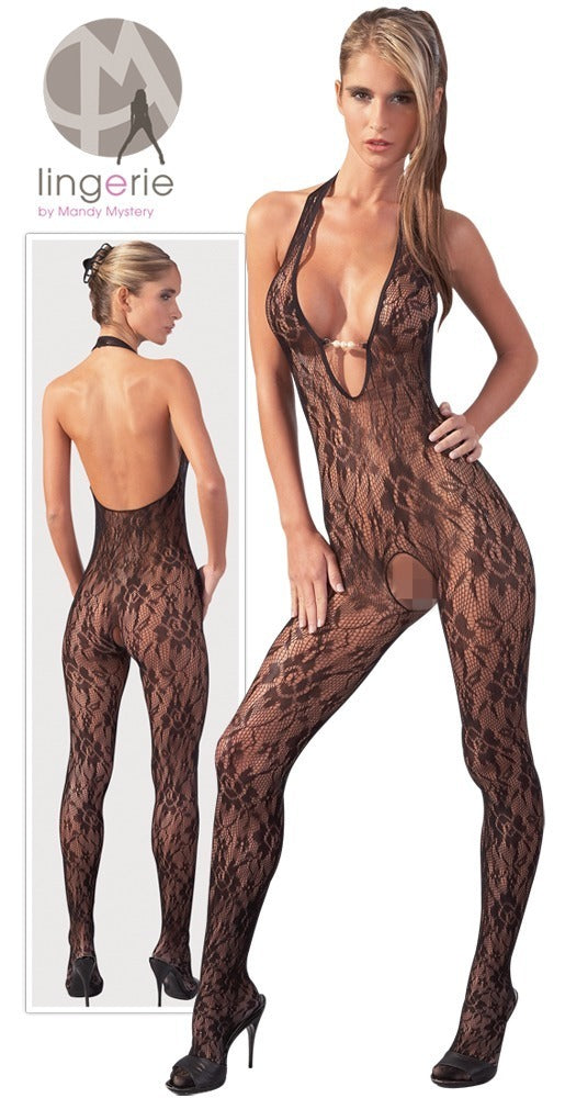 Catsuit con Perlas No:Xqse L/XL Negro