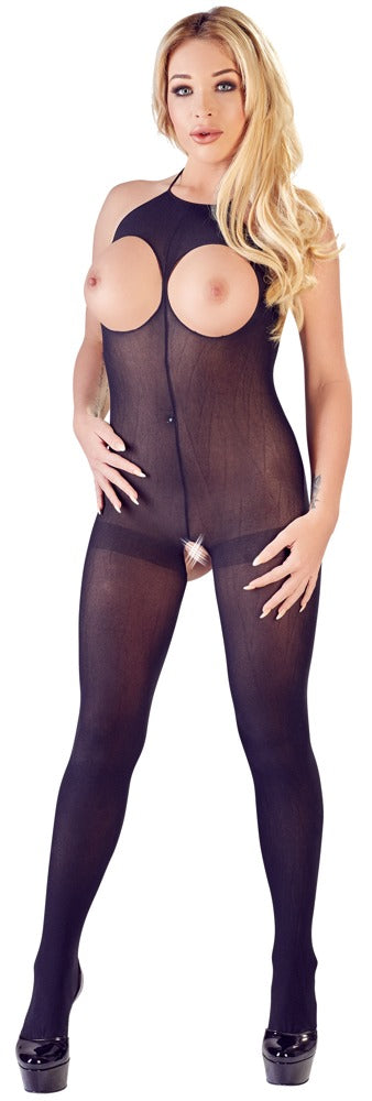 Catsuit Open Cup S-L No:Xqse - Body Semitransparente con Aberturas