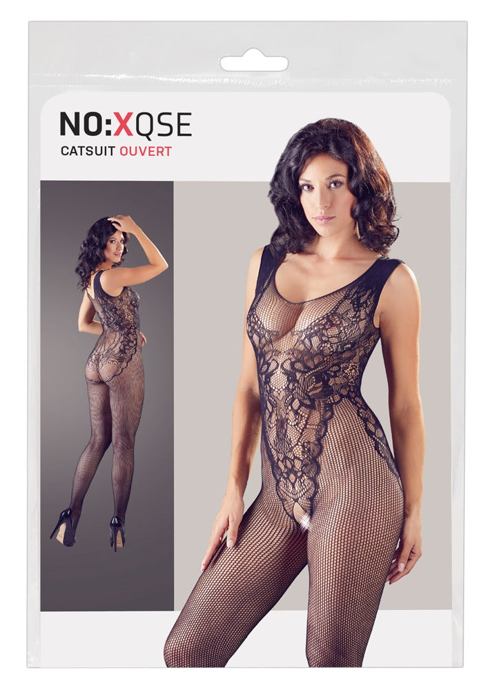 Crotchless Catsuit S/L No:Xqse - Red Elástica y Suave