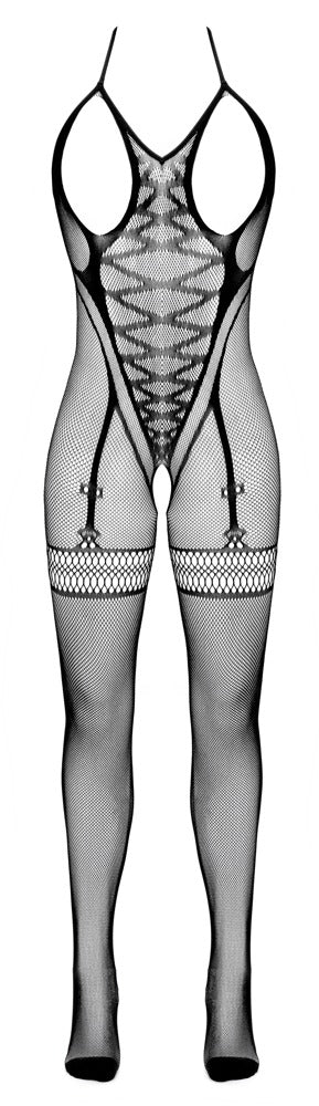Catsuit Fantasy S-L Negro - Body Seductor sin Espalda