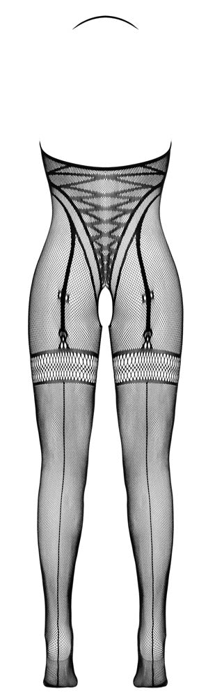 Catsuit Fantasy S-L Negro - Body Seductor sin Espalda