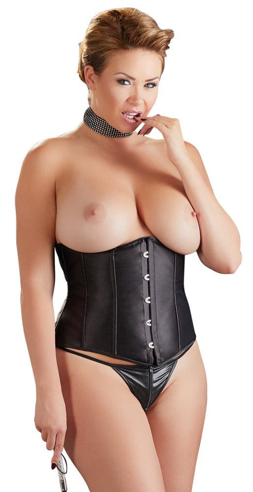 Underbust Corset 4XL Cottelli Curves - Corsé Negro Satén