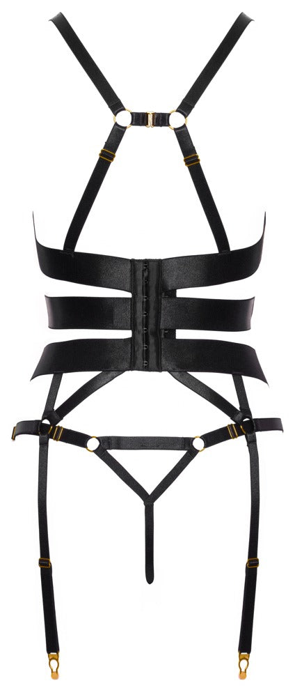 Corset Straps 75B/S Cottelli Lingerie - Conjunto Liguero Negro