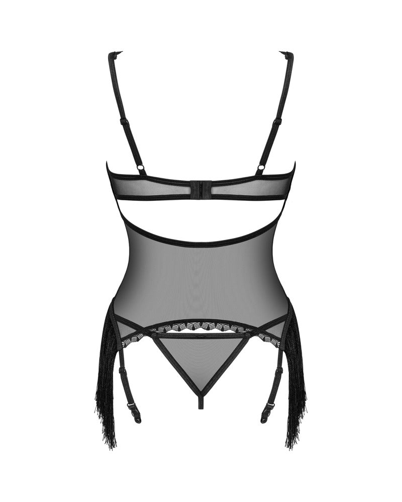 Obsessive Sherila Corsage M/L - Conjunto Seductor con Flecos