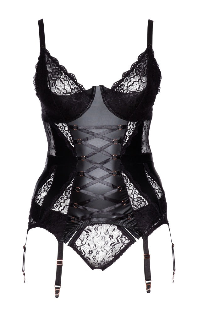 Basque Bondage 95D/2XL Cottelli - Conjunto Lencería Erótica Talla Grande
