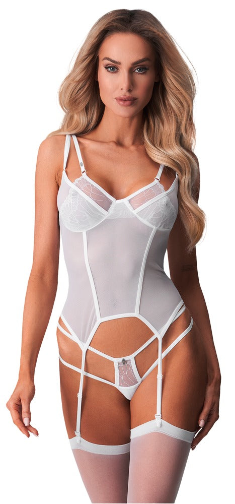OBS Basque L/XL - Top Transparente con Liguero Obsessive