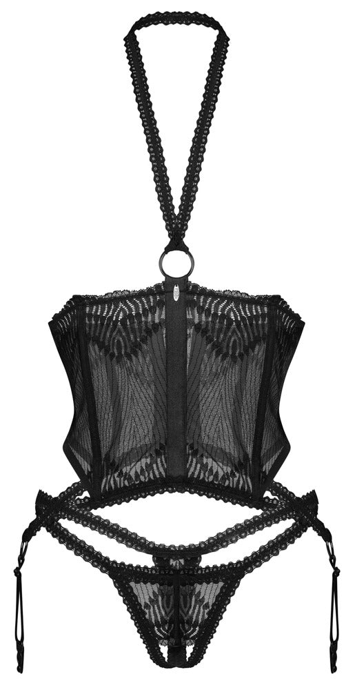 OBS Basque 2XL/3XL - Top Halterneck + Tanga sin Entrepierna Obsessive