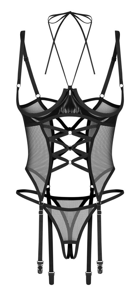 Obsessive Corset S/M - Top Dominna con Tanga Abierto