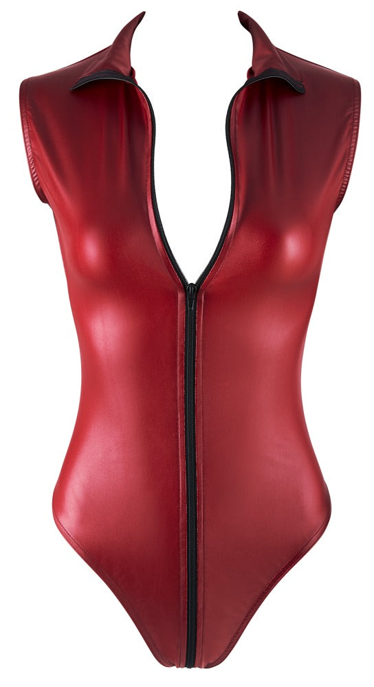 Body Zip Rojo XL - Cottelli PARTY | Traje de Una Pieza con Cremallera