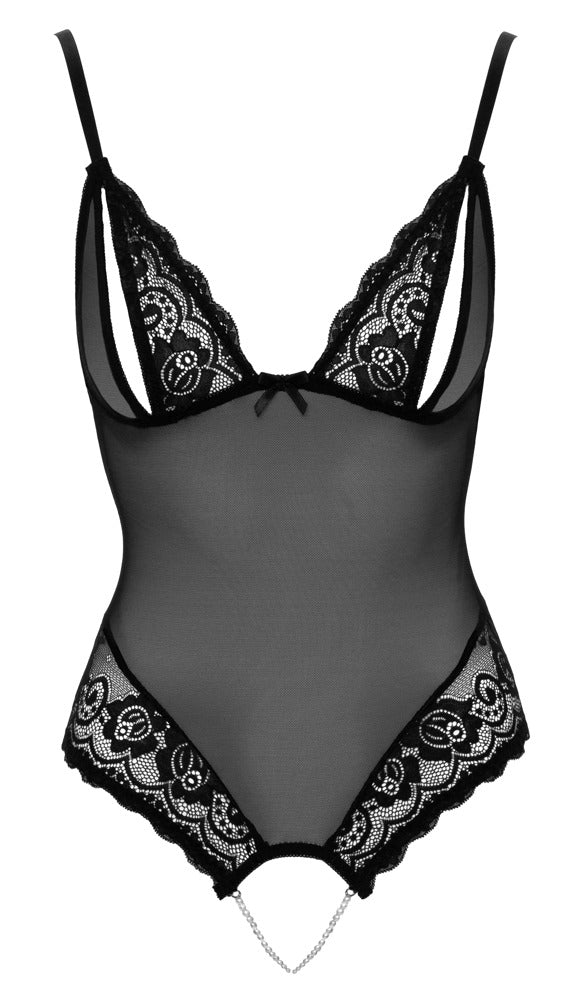 Crotchless Body M Cottelli Lingerie - Powernet y Encaje Floral