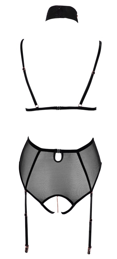 Body Decoration L - Abierta Fina | Powernet con Cadenas Oro Rosa