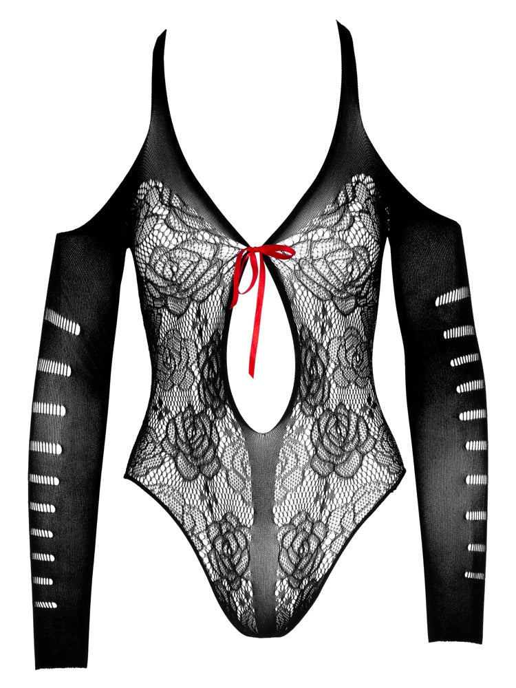 Body 3/4 Sleeves Ouvert NO:XQSE - Encaje Sensual con Recortes