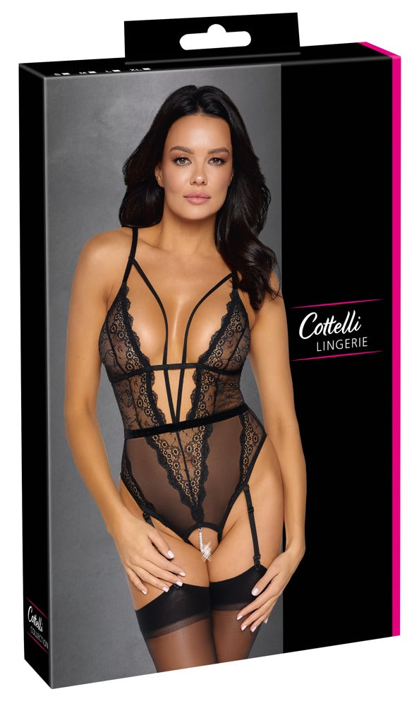 Body Pear String XL - Encaje Transparente con Cadena de Perlas