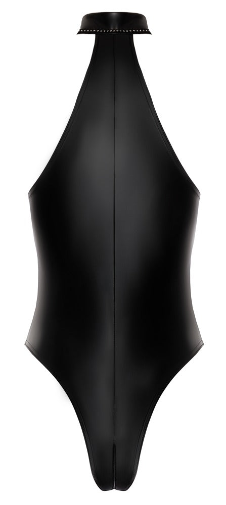 Body Zip+Glitter XL Noir - Catsuit Powerwet con Cremallera