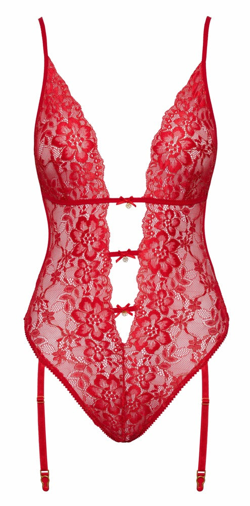 Body Rojo Encaje L/XL Kissable - Diseño Suspender Elegante