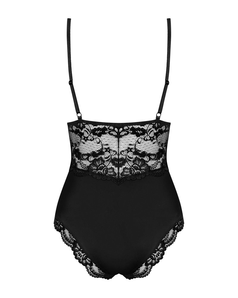 Body de Encaje Obsessive 810-TED-1 Negro Talla 2XL/3XL