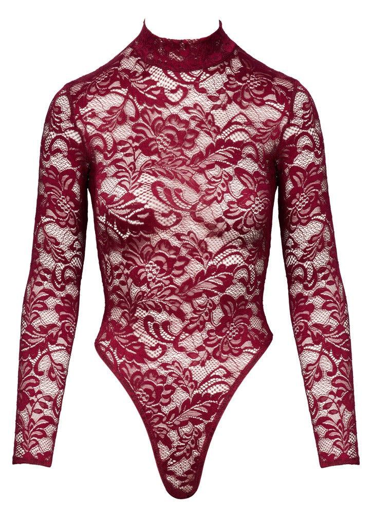 Body de Encaje Rojo M - Cottelli Lingerie