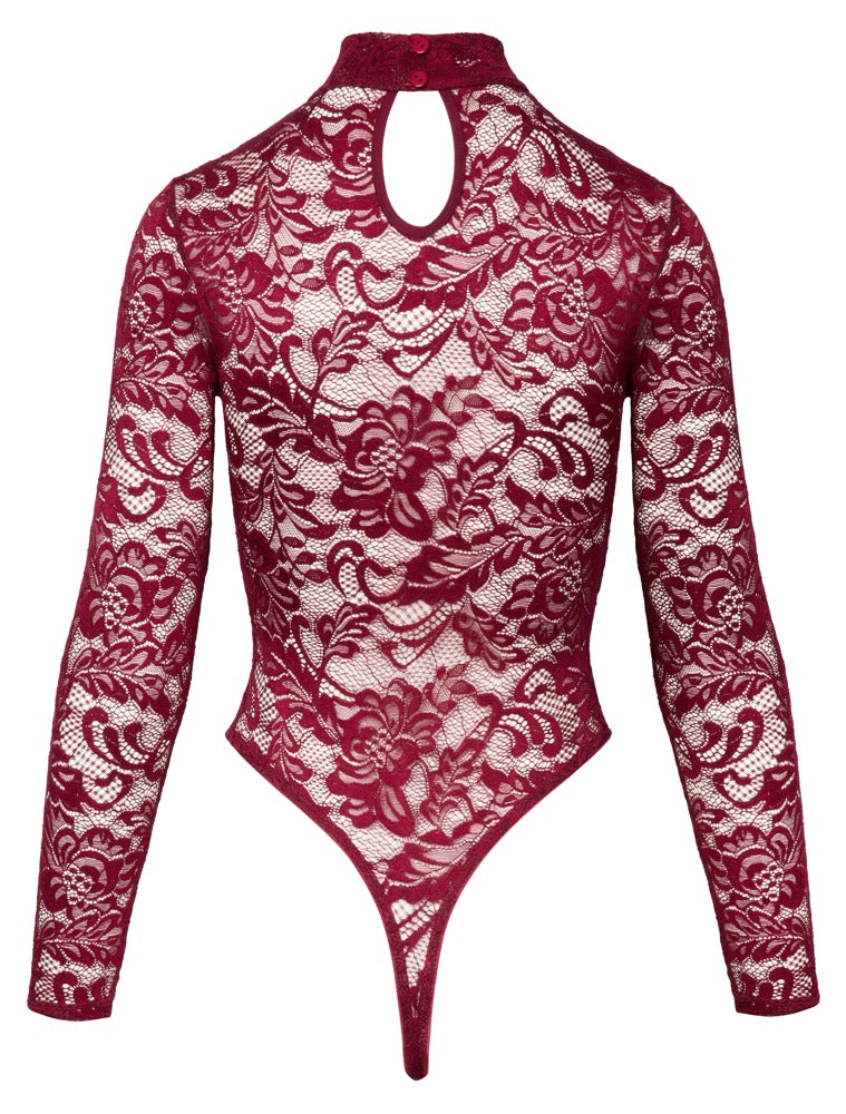 Body de Encaje Rojo 2XL - Cottelli Lingerie