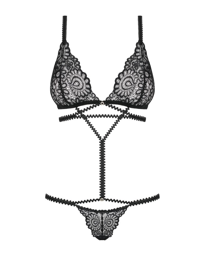 OBS Body L/XL Obsessive - Teddy Strappy con Encaje