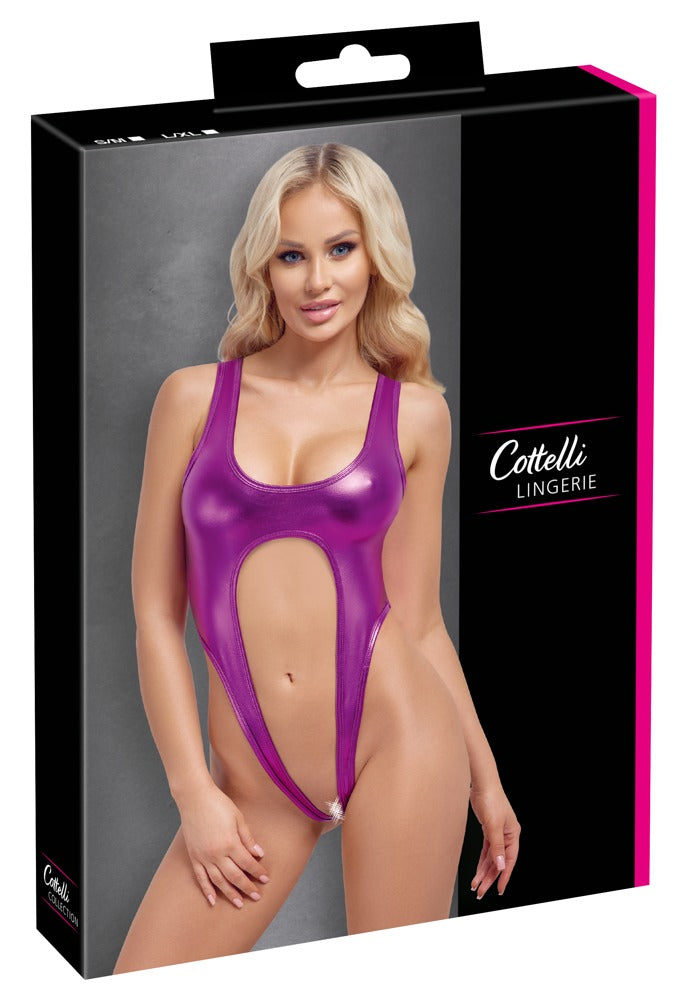 Body Rosa Metalizado S/M Cottelli Lingerie