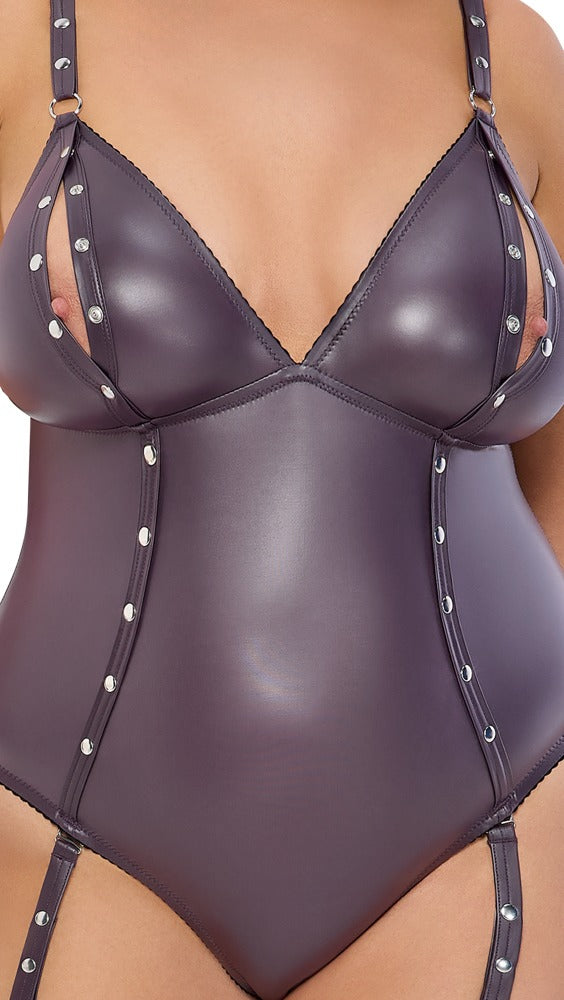 Body Bondage 2XL Cottelli - Morado Mate con Esposas Desmontables