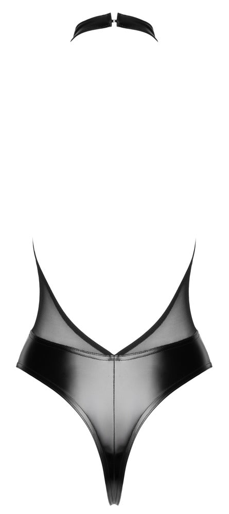 Noir Body Rhinestones L - Body de String Negro con Piedras Brillantes