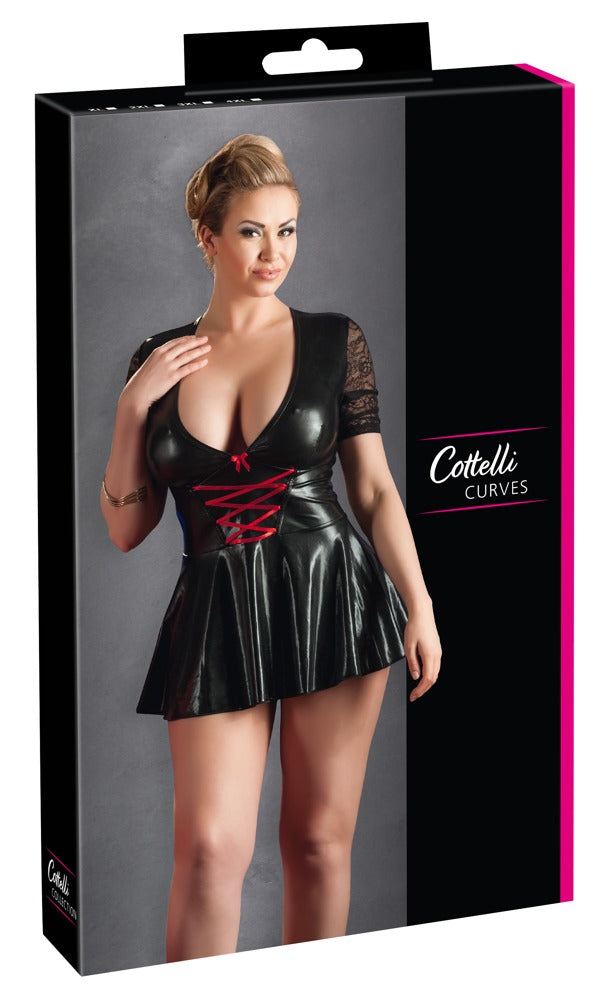 Vestido de Fiesta Negro y Rojo Cottelli Curves Talla 4XL