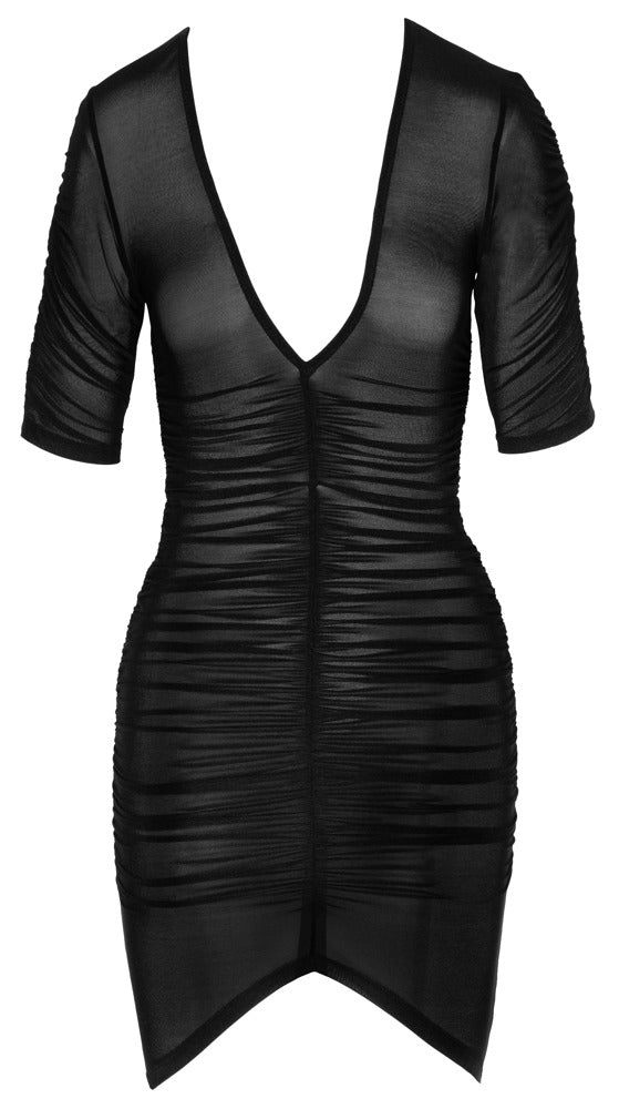 Dress Ruffles XL Cottelli PARTY - Minivestido Negro Fruncido