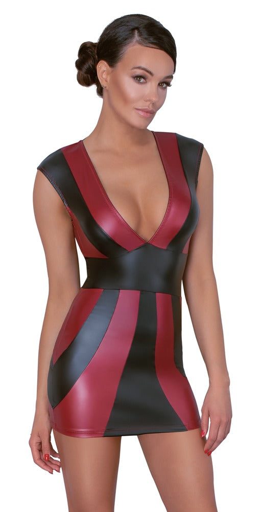Vestido Fiesta Cottelli Party Rayas Rojo y Negro Talla S