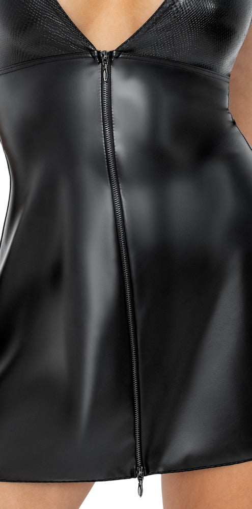 Vestido Fiesta Flared Noir - Escote Halterneck y Falda Acampanada