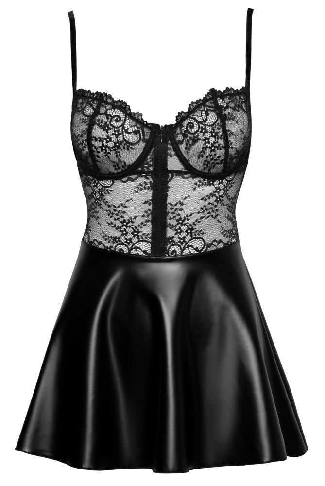 Dress Lace XL Noir - Vestido Corto Encaje y Powerwetlook
