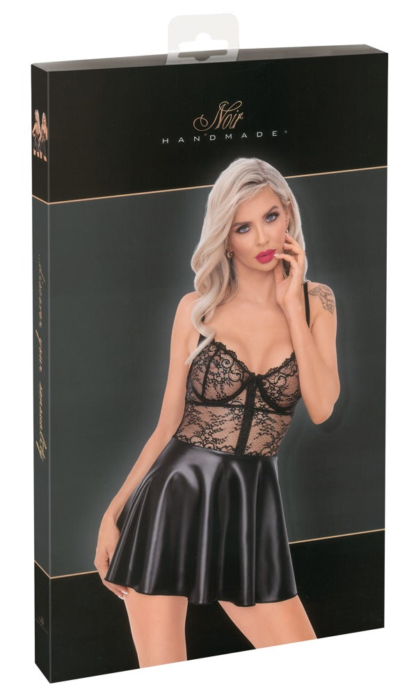 Dress Lace L Noir - Vestido Corto Encaje y Powerwetlook