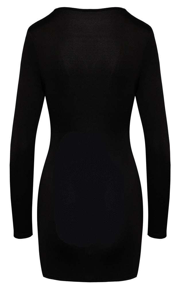 Mini Dress Black M Cottelli PARTY - Vestido Fiesta Ajustado con Aberturas