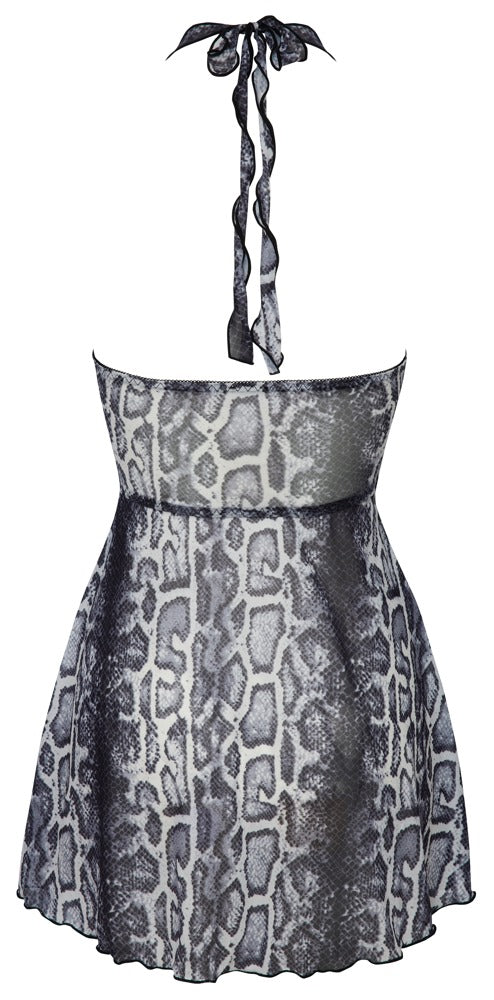 Dress Snake S - Vestido Fiesta Escotado con Estampado Piel de Serpiente
