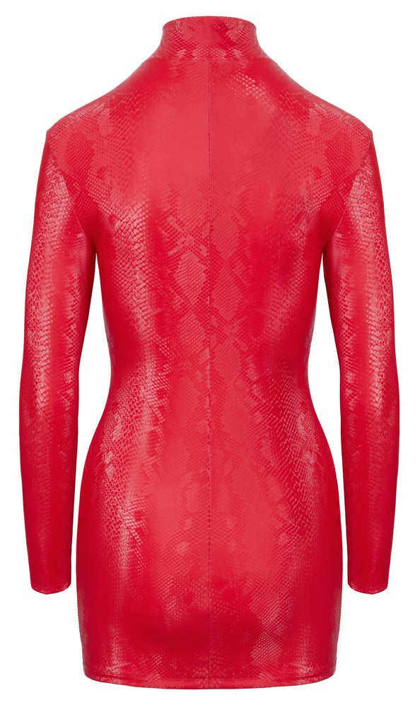 Vestido Fiesta Rojo Piel de Serpiente Cottelli PARTY Talla S