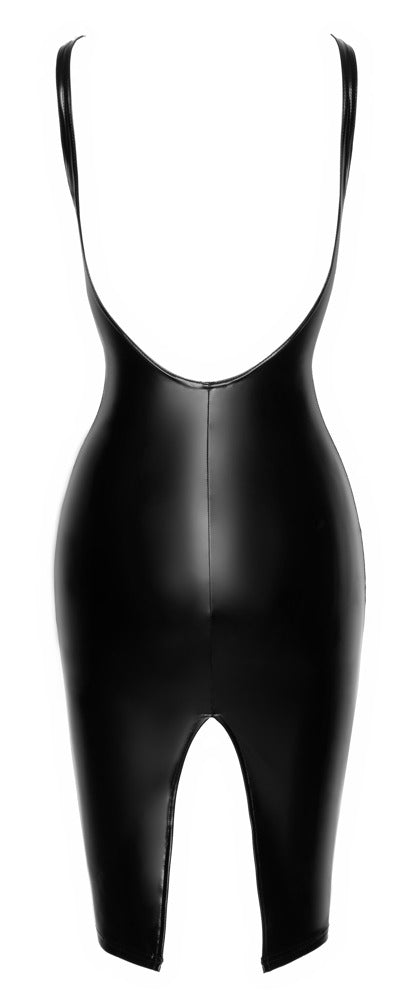 Noir Dress Midi S - Vestido Fiesta Ajustado con Escote y Cremallera Lateral