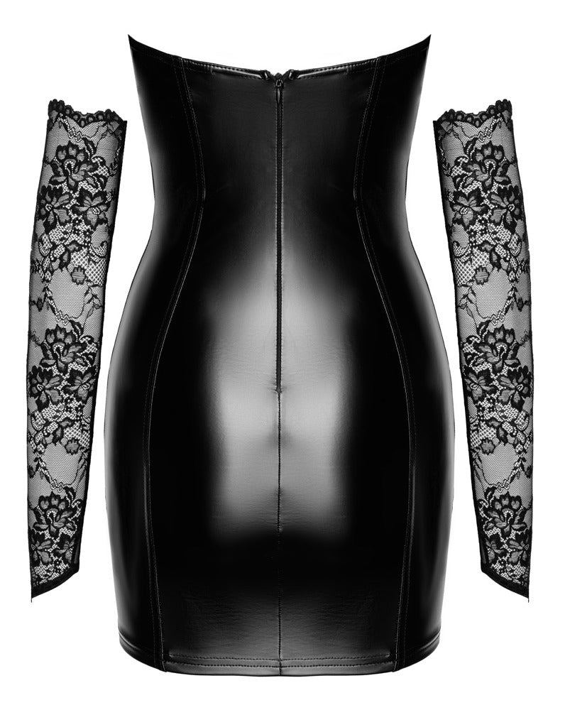 Noir Dress Arm Gauntlets XL - Minivestido Tubo Powerwet con Guanteletes de Encaje