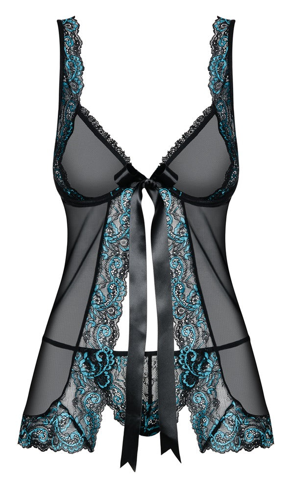 Obsessive Babydoll Amanta Transparente con Encaje S/M