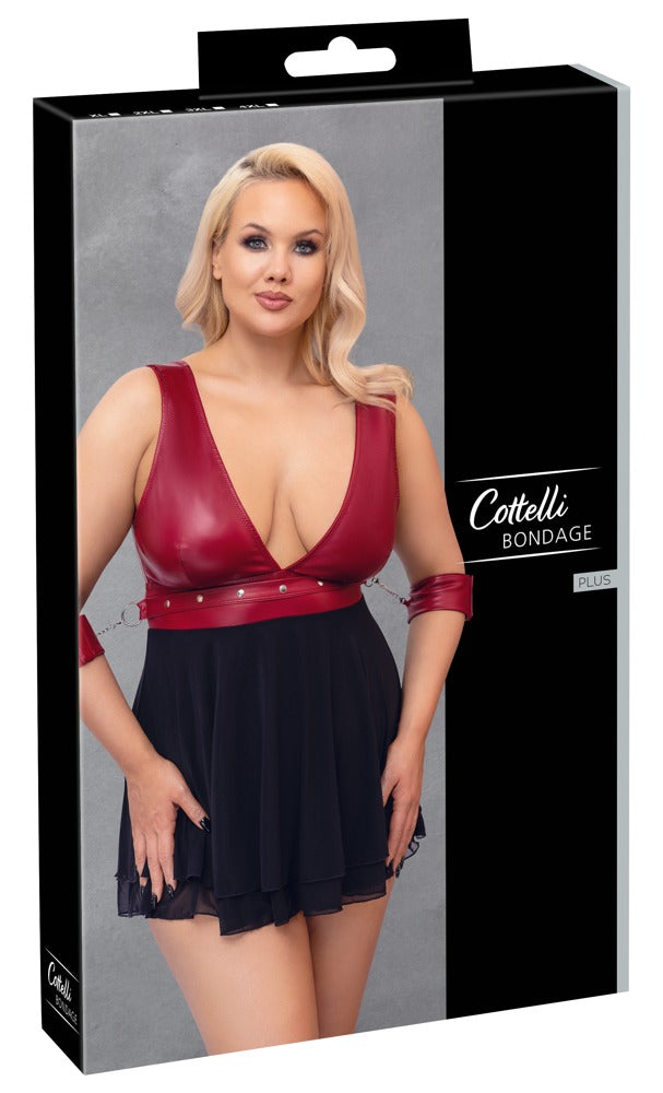 Babydoll Bondage 4XL Cottelli - Camisón Erótico con Accesorios