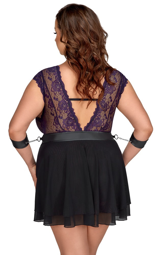Babydoll Bond 2XL - Conjunto Lencería Cottelli BONDAGE