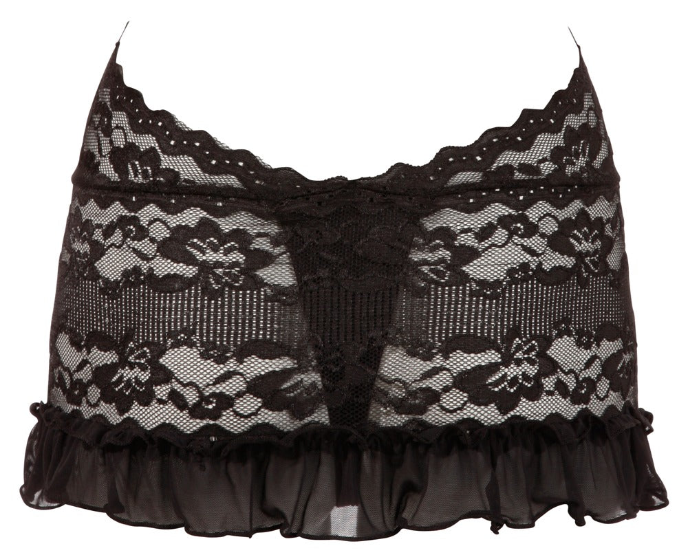 Vestido de Encaje Negro XL Cottelli Lingerie