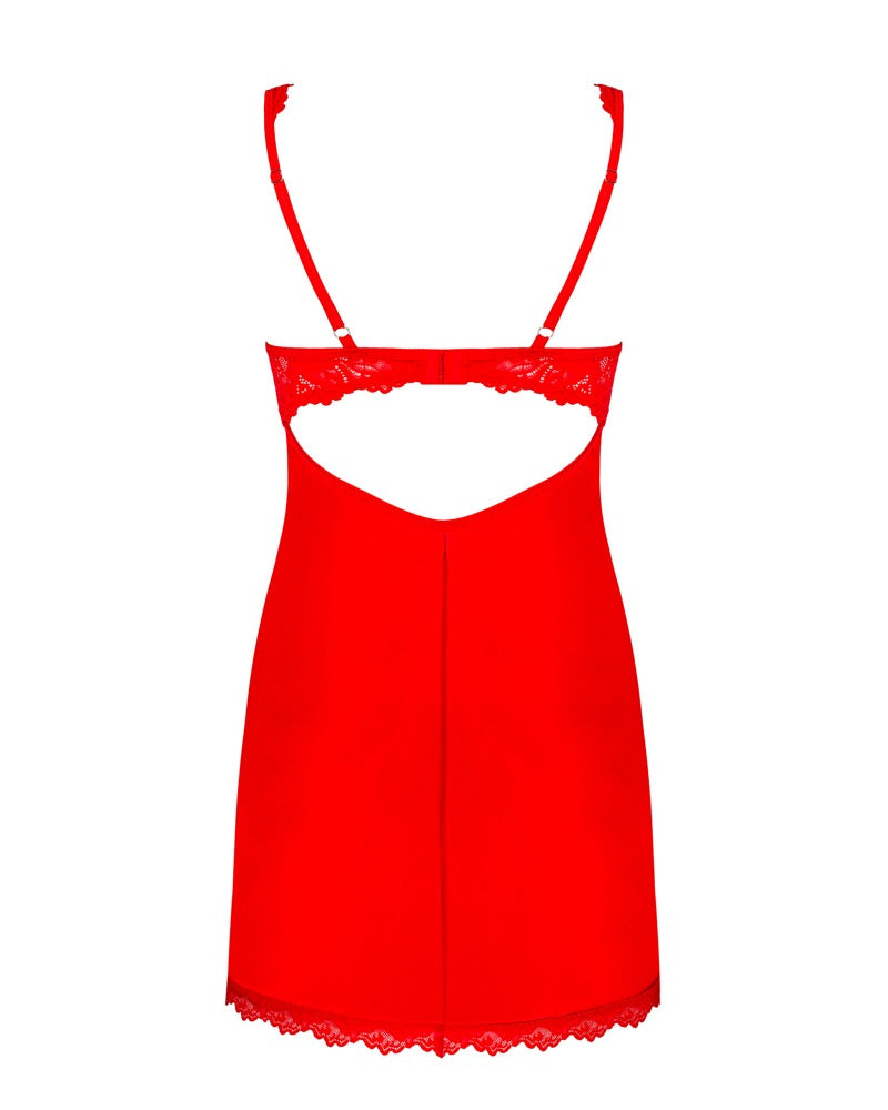 OBS Dress S/M Vestido Lencero Obsessive Rojo Encaje