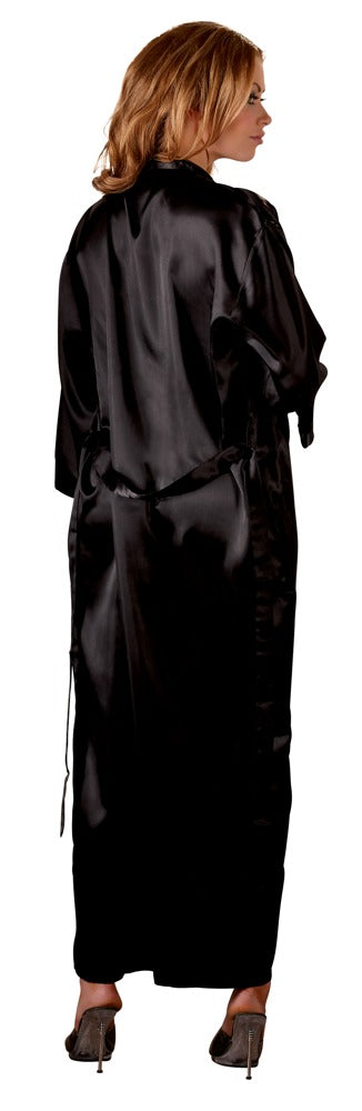 Kimono Negro Satinado Cottelli Lingerie 2XL/3XL
