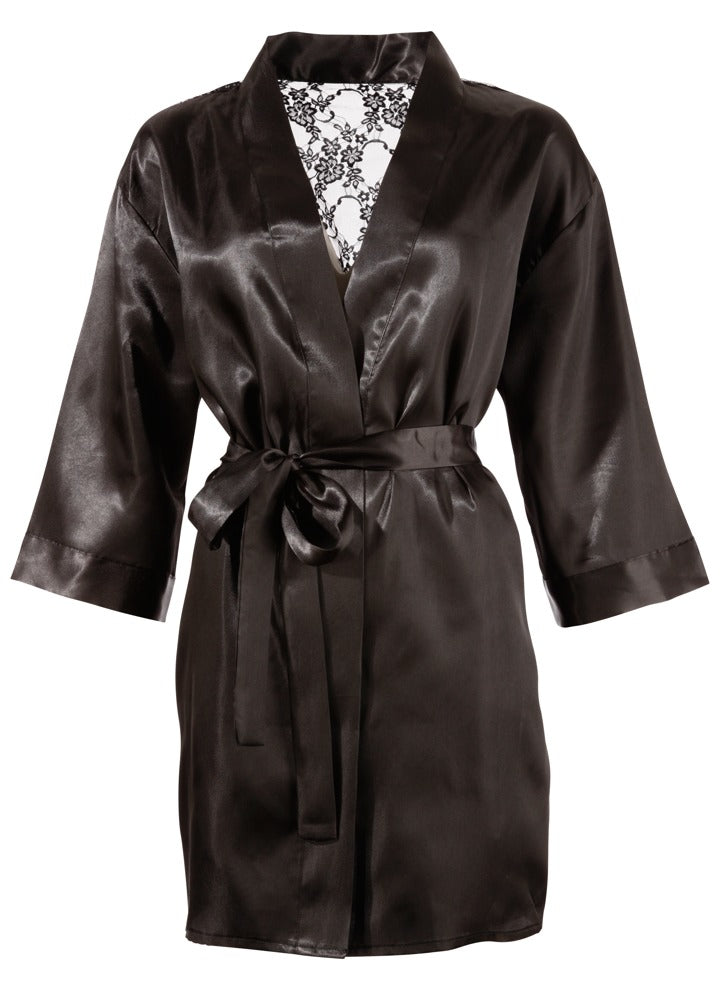 Kimono de Encaje Cottelli Lingerie L/XL - Satén y Encaje Floral